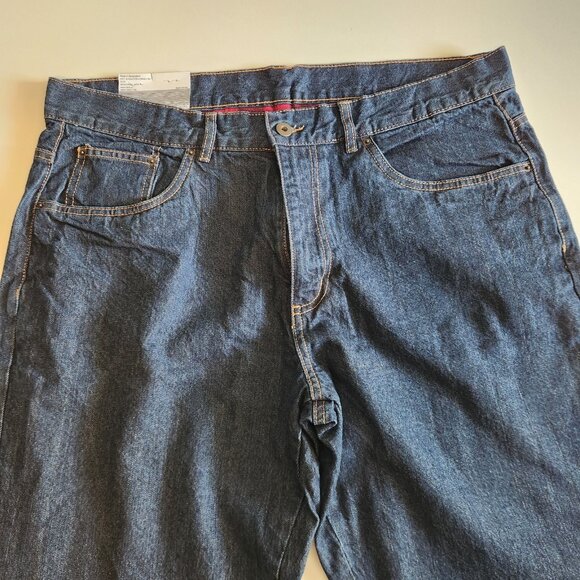 Adventuridge Flannel Lined Jeans Blue Straight Leg‎ Pocket Denim Mens 38x32 NEW - Picture 6 of 13